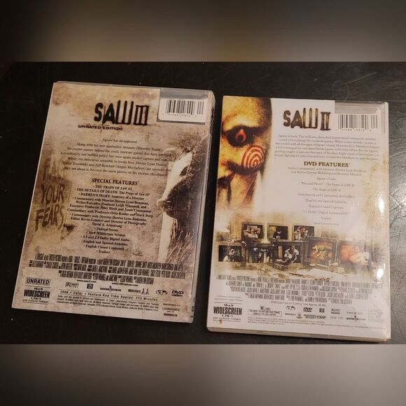 SAW II & SAW III Horror movie DVDs - Picture 2 of 2